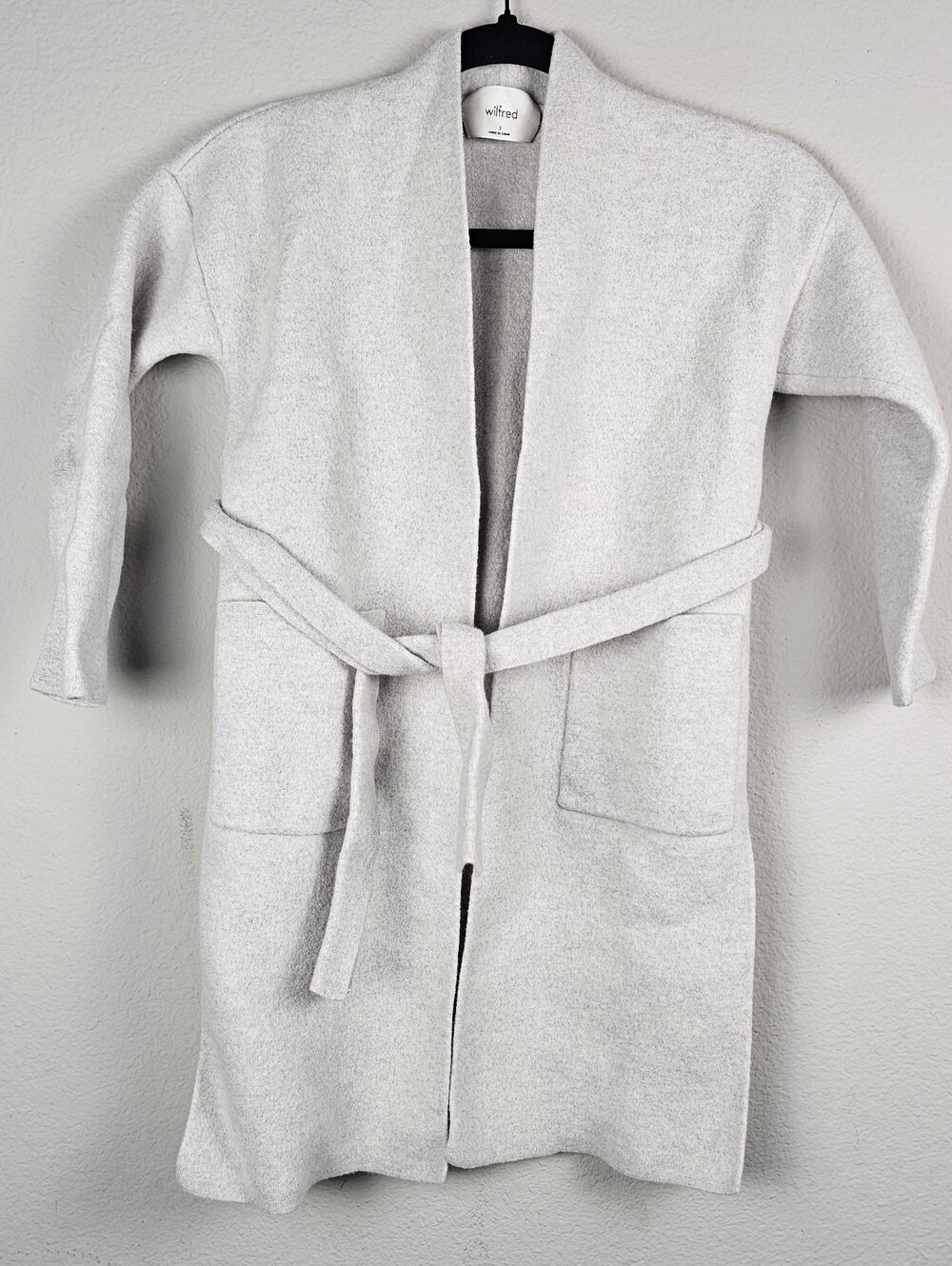 Wilfred Aritzia Wool Belted Cardigan Coat - Shrunken / Fits Like Child Size 7T